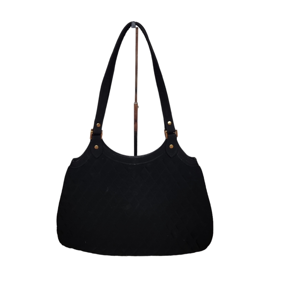 VERA Bradley Black Quilted Shoulder Handbag